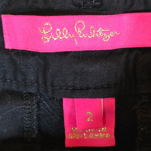 Lilly Pulitzer Black Tailored Shorts Womens Size‎ 2 summer vacation travel - Picture 3 of 9